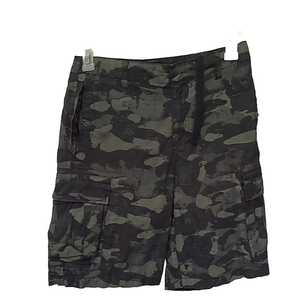 Oakley Tactical Utility Cargo Camo Shorts Tag 28 Measure 30 Dark‎ Wash